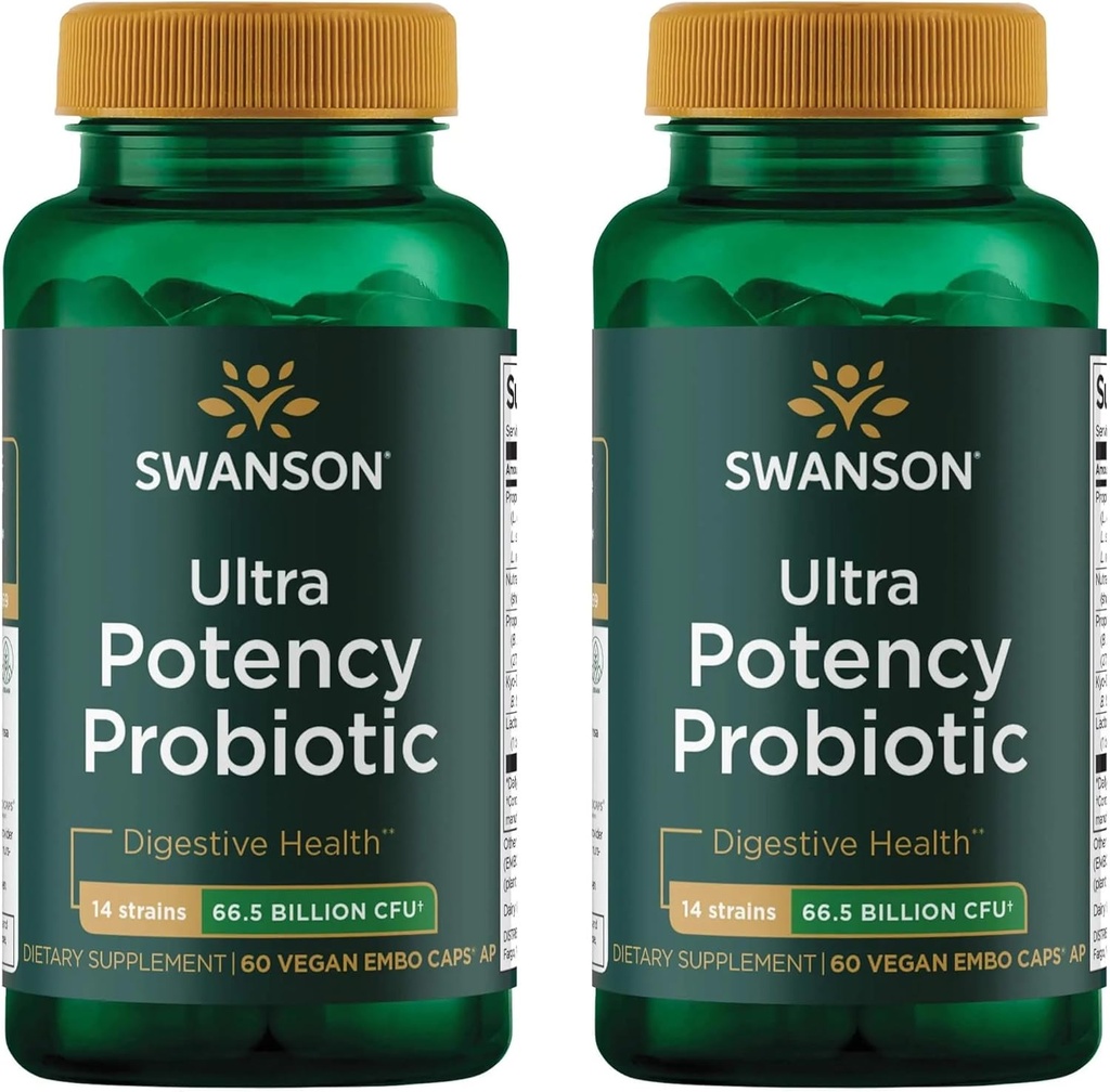 Swanson 超易感染性增生性消化系统 支持66亿 CMU Prebiotic NutraFlora scFOS 60 Dracps Vegie Capsules (Caps)(2包)
