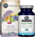 Garden of Life Once Daily Vegan DHA + Prenatal Multi Bundle: Dr Formulated Vegan DHA 30 Softgels + Organics Prenatal Once Daily Multivitamins with Folate for Women’s Prenatal Health, 30 Tablets