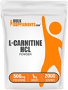 Bulk Assupports.com L-Carnitine HCl 粉末 - Carnitine 粉末 - Carnitine 粉末 - L-Carnitine 500mg - 不受欢迎的 & Gluten Free,每服500mg, 1kg(2.2磅)(一包)