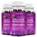 含有高吸收性镁的镁锌固醇,钾- Plant Calcium Supplement w/ D3 & Sea Moss for Bone, Muscles, Calm Mood & Sleep Supports - 儿童与成年人(3包)