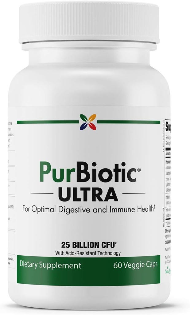 停止现在的老化 - Purbiotic® ULTRA 25 Billion CHFU (PRUWPT) - 为最佳消化和免疫健康 - 60名蔬菜帽
