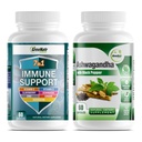 GreeNatr 7-in-1 免疫支持补充剂,配有维生素C,维生素D3,锌50mg,Quercetin,与有机Ashwagandha Capsules Feating Black Pepper用于强化吸收