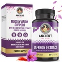 Ancient Bliss Saffron 提取 Capsules Mood & Eye 支持补编, Saffron 提取 Appetite 抑制女性和男性体重管理(60 Capsules)