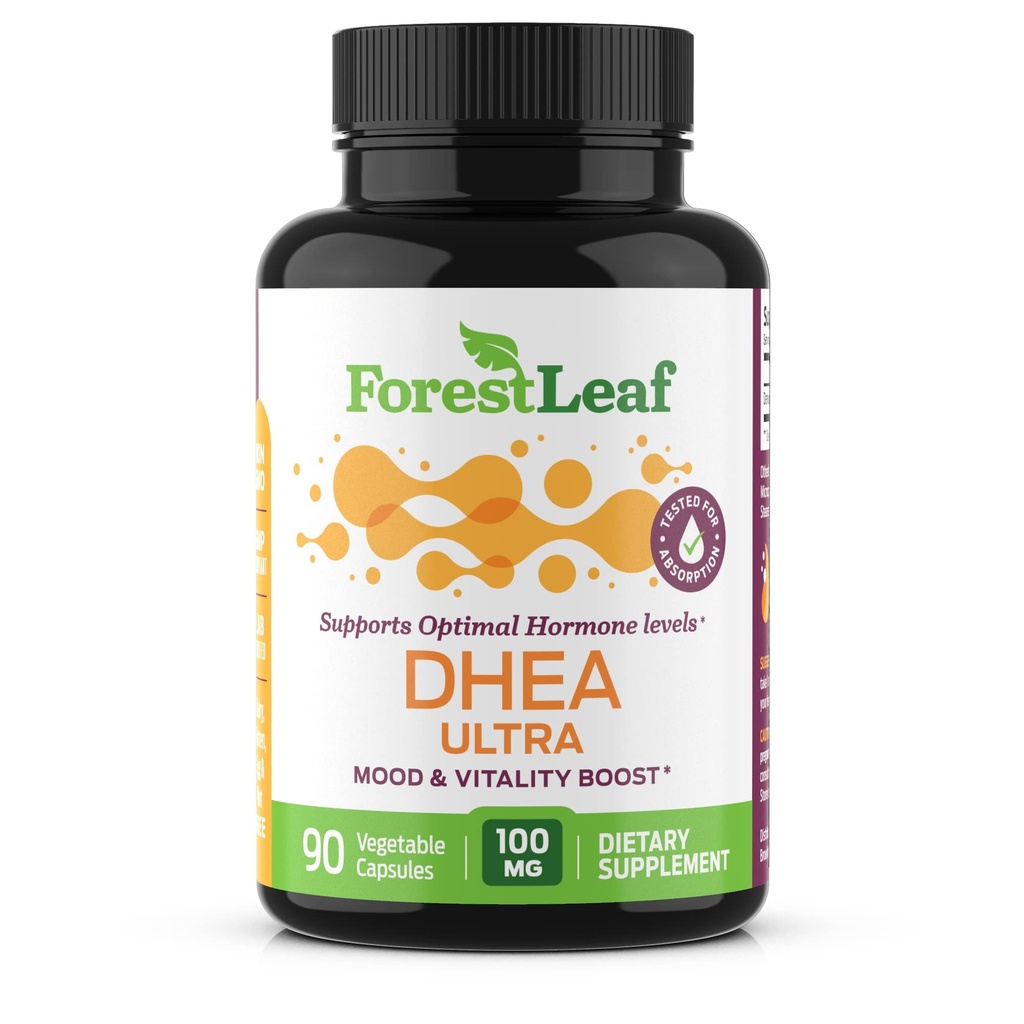 DHEA 100mg 女性DHEA 女性DHEA 女性DHEA 男性DHEA 男性DHEA 纯高强度显微晶 支持能源,荷尔蒙平衡,抗衰老,Mood 90 Caps(3-Month Supplement)