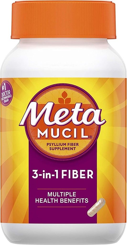 Meta Mucil 3 in 1 多健康纤维补充卡普尔-100卡普尔,包6