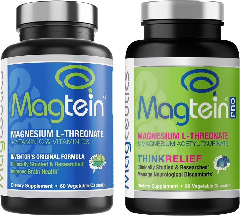 磁铁磁铁L-环硫酸盐 60 Capsules, Magceutics MagteinPRO 90 Capsules - Bundle