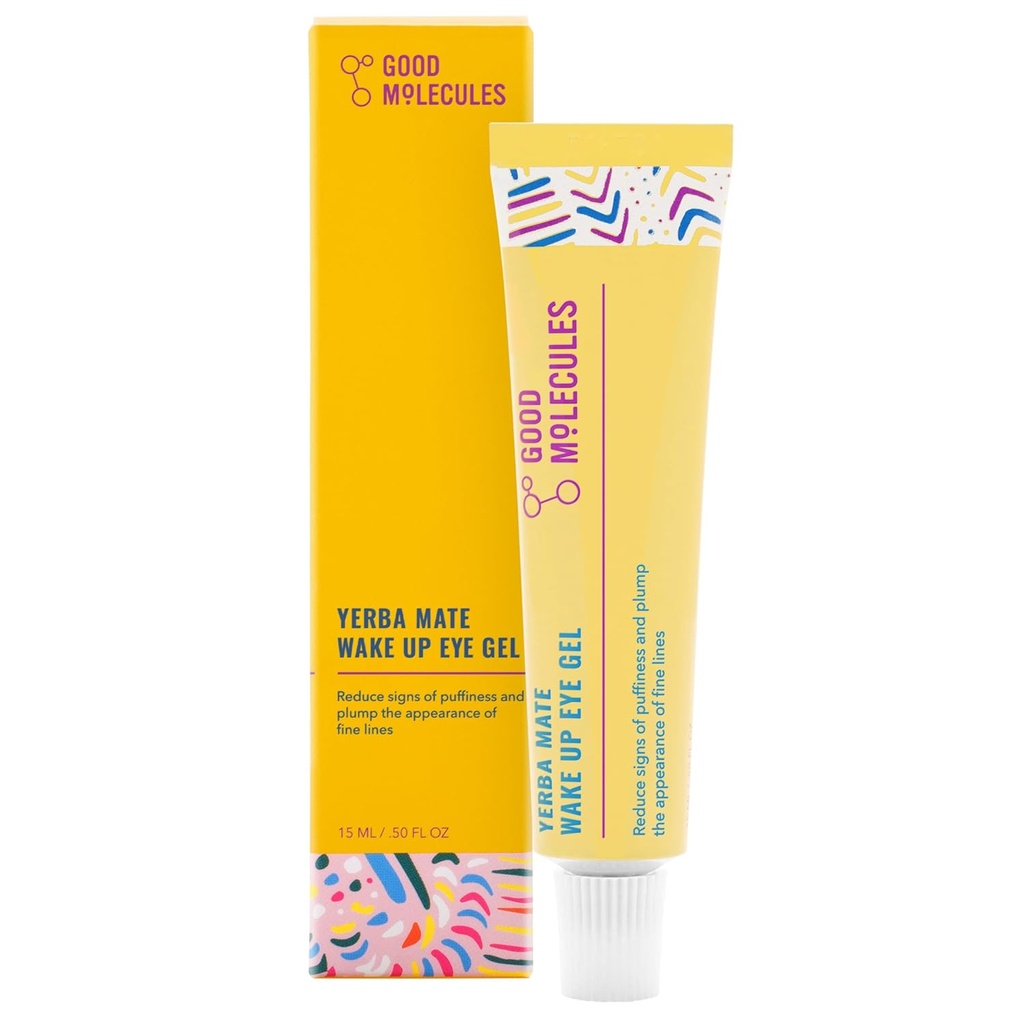 好分子Yerba Mate Wake Up Eye Gel - 用Hyaluronic酸和咖啡因在Eye Gel Cream下加水 - 目标黑暗圆圈和羽毛 - 皮肤照顾面部