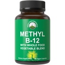 甲基B12维生素+全食 25种蔬菜和水果的混合剂,用于最大吸收. Vegan Vitamin B12 Methylcobalamin - Methy B-12 能源、重点和救济补充品。 30天供应盖