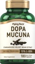Pipping Rock DOPA Mucuna Capsules 180 Counter L-DOPA 15% Mucuna Pruriens 摘录 XN-GMO, Gluten Free Supplement