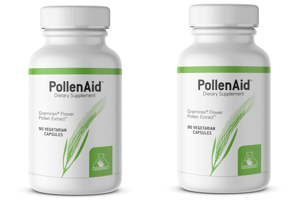 PollenAid Flower Pollen Extract by Graminex - 90 Capsules, pack of 2