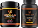 Gorilla Mind Pre Workout (Chery) + Premium Whey蛋白(焦油) - 燃料化最大工作结果综合堆栈
