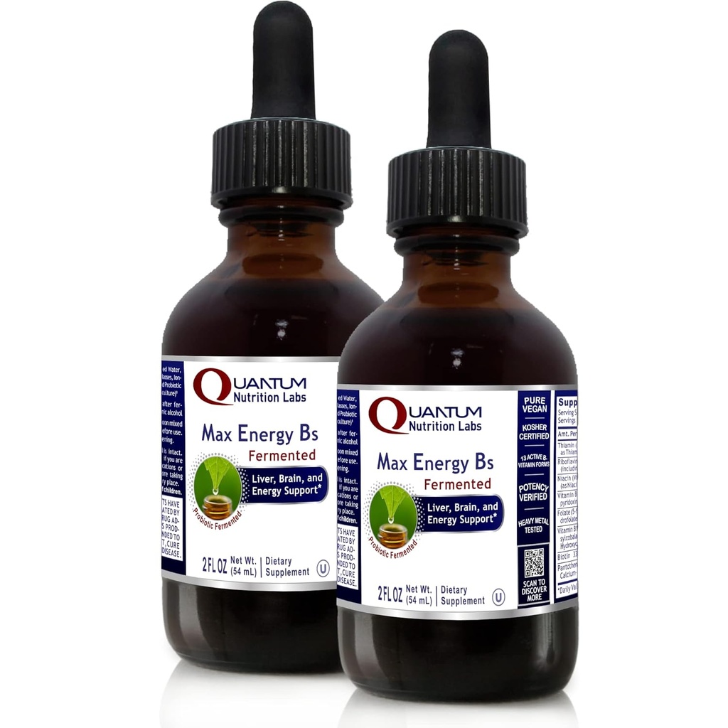 量子营养实验室 Max Energy B's - 2 Fl Oz (Pack of 2)