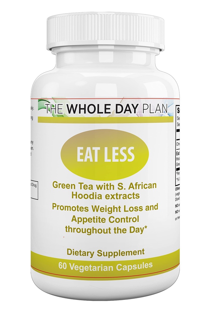 WHALE DAY计划 EAT 减肥 - 快速工作的男女减重药丸 - 食用抑制性脂肪燃烧补充剂,60 Capsules,美国制造