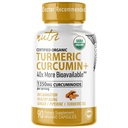 自然聚变 营养有机图尔克补充剂 1425mg - 40x 更多生物可获性 - 95% Crucuminoids - Turmeric Curcumin with Black Pepper, Ginger & Turmeric Oil - 补充剂