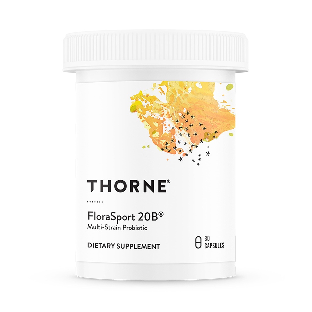 THORNE - FlorasSport 20B - 营养补充剂 - 促进消化支持,Gut健康,免疫功能和偶发腹泻或便秘救济* - NSF体育认证 - 30种服务