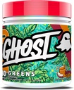 GHOST 绿皮粉 苹果苹果苹果 - 30 services - 19 超级食品 绿皮粉 水果 蔬菜 螺旋藻 氯麻黄(Chlorella) Prebiotics, 100亿 CFU Probiotic & Digestive Enzymes - Gluten-Free