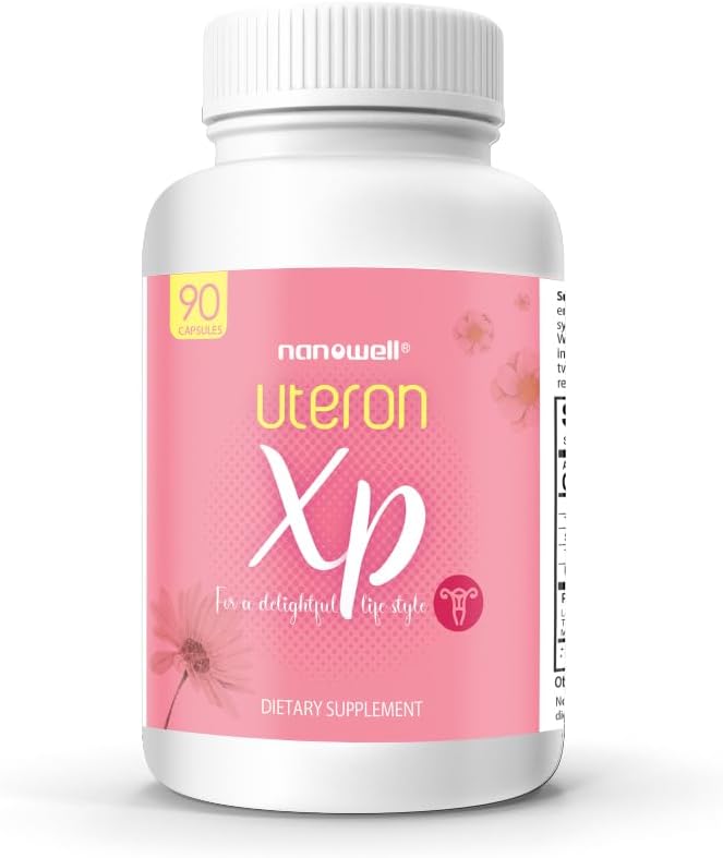 NANOWELL Uteron XP 90 Capsules x 1瓶 - 草药 Uterus 妇女健康补充剂(90个计数)