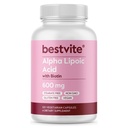 Alpha Lipoic Acid 600mg(每瓶) 含有生物素以加强吸收(120个植物素) 无充料 - 无 Stearates - 无流剂