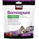 强制因子 Somnapure Melatonin- Free Soft Chews, 提高睡眠质量的睡眠援助, 为成人提供的Affron, Magnesium, L- Theanine, Chamomile, Lemon Balm, Dream Berry Flavor, 30 软 Chews 的睡眠援助