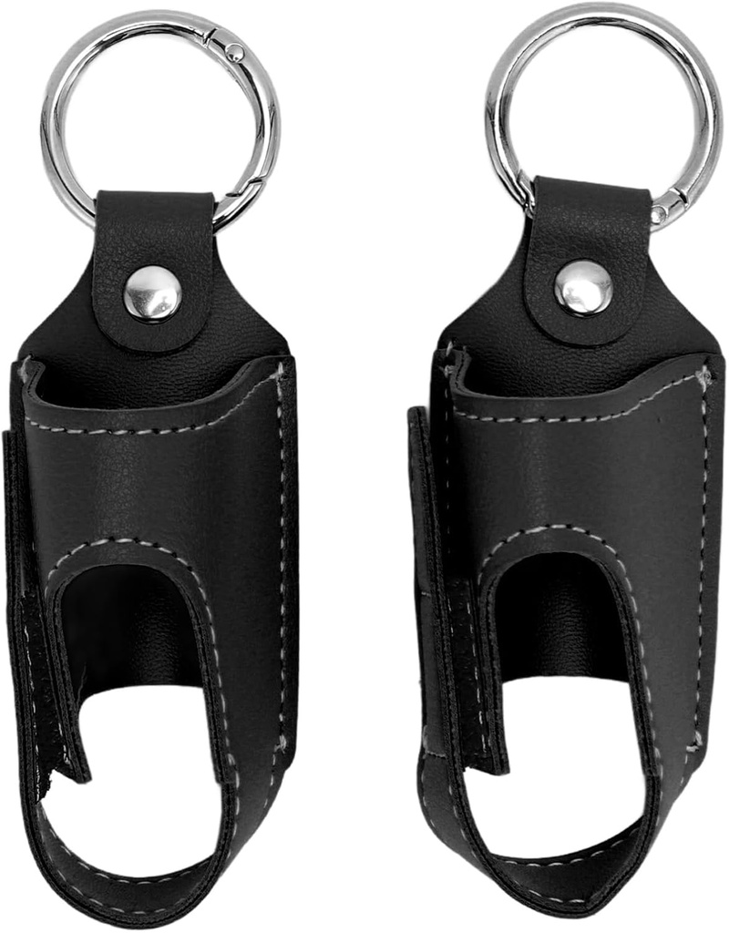 2pcs Asthma Inhaler Holder 便携式 PU 皮革旅行 手持安全 方便存储,轻量级 携带案例 适合大多数吸入器,保护性携带 旅行 持有者