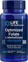 生命延长 优化 Folate(L-Methylfolate) 1700 mcg DFE,180 Veg 片
