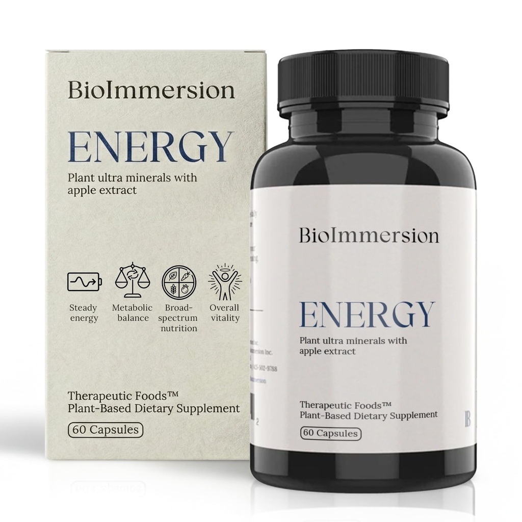Vitality Extract, Energy Supplement 60 Caps. 72 Trace Minerals from Ancient Mesozoic Plants w/Apple Extract | Polyphenol-Rich Supplement to Energize Vitality, Endurance Booster & Metabolism Activator