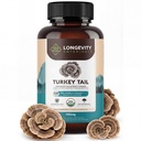 Turkey Tail Mushules Capsules Supplement(120) 纯果品制作机构 10:1 高强度提取 50% Beta-D Glucans → 9,000 mg 原始等价 个人服务 → Imune, Gut & Microbiome 支持