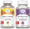 天然平衡快乐营房和Colon Clenz Bundle -- -- 感觉良好木质支持+草药库清洁和除毒 -- -- 60天保障 -- -- 75/150次服务,150/150次蔬菜卡普
