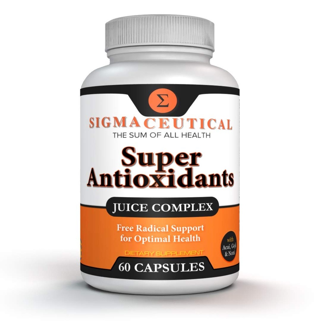 超级抗氧化剂 Capsules – 6 Superfect blend with Goji Berry, Acai, Resveratrol for Imune Support – Skin Health & Daily Wellness – 60 Counter Maked in USA (英语).