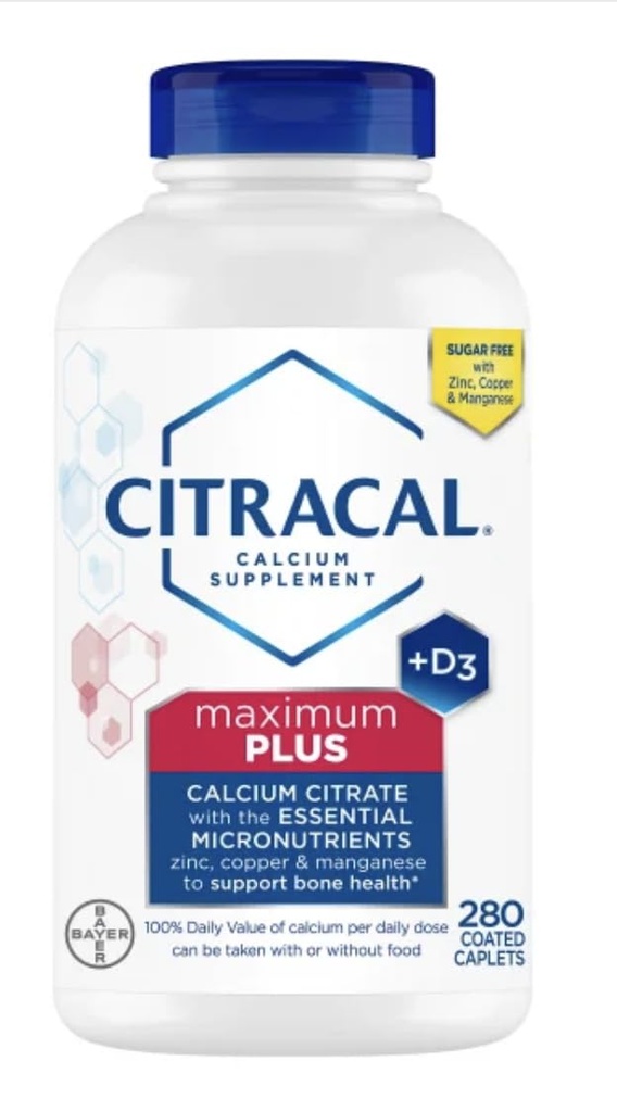 Citra-Cal+D3 配有锌、铜、镁、最大加价280