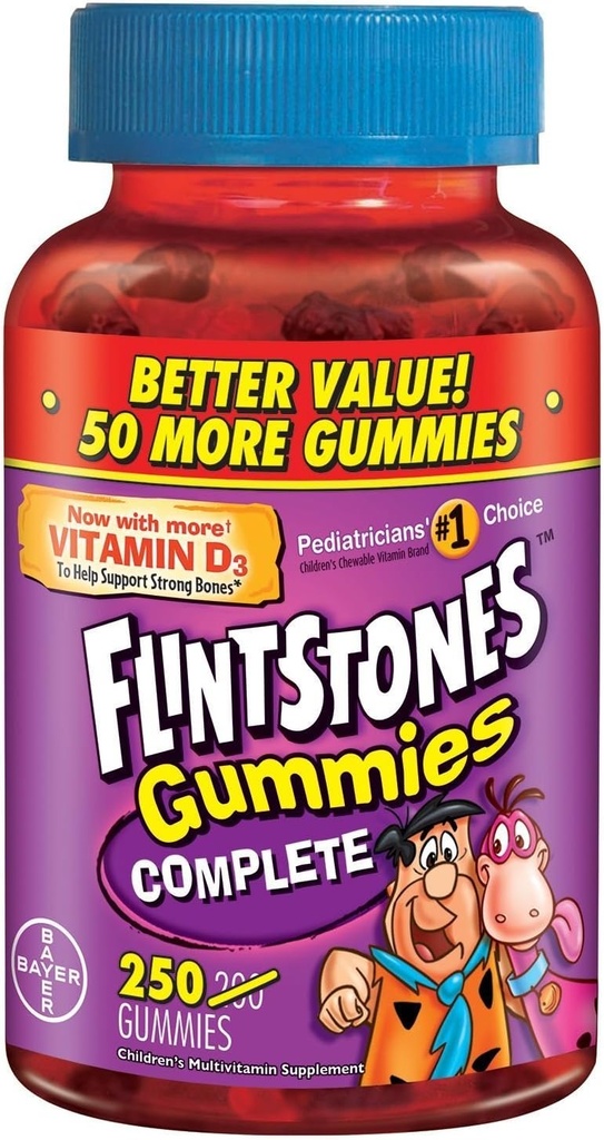Flintstone 的 Gummys 多维塔明 250 计数