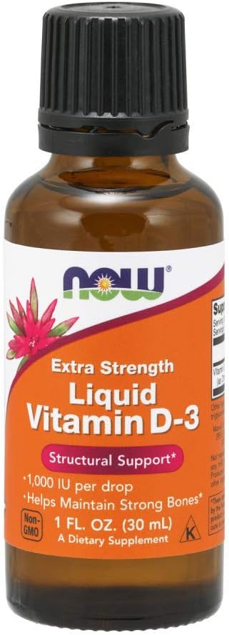 现在食品 液体维生素D3 额外强度 - 1000 IU - 1 fl oz