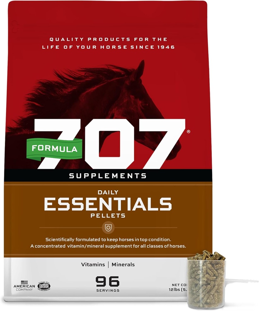 707 公式 Equine每日基本材料补编,12 lb Bag – 完整维生素和矿物,促进马的更高健康和条件