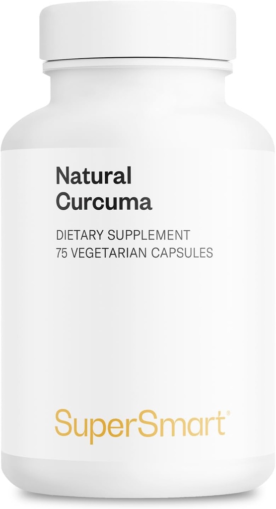 Supersmart - Natural Curcuma – 每天2500mg (高概率) - Curcuma Longa 提取补充 - Tumic Curcumin 95% Curcuminoids → XN-GMO & Gluten Free - 75 蔬菜卡普尔