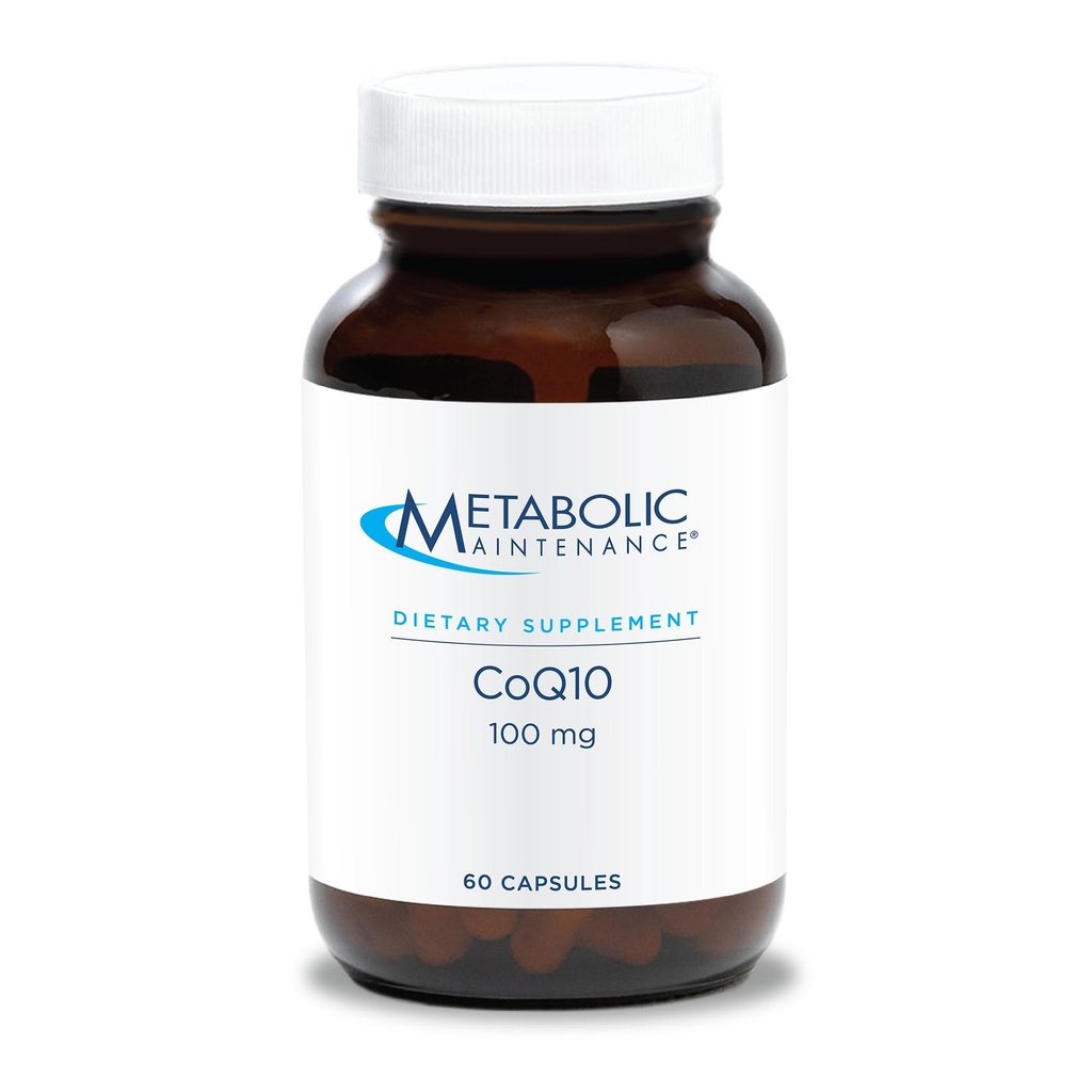 代谢维持 CoQ10 Capsules - 100mg CoenzymeQ10 配有维生素C - 抗氧化剂,免疫,能量+心血管支持(60 Capsules)