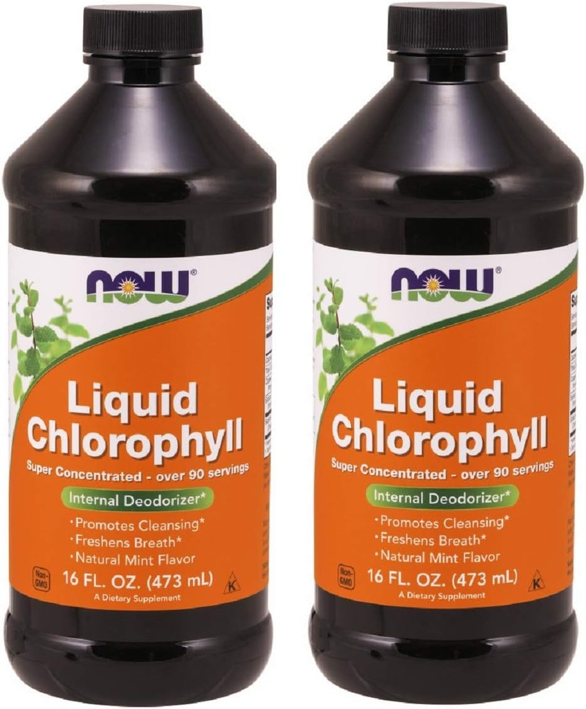 现在食品 氯酚和薄荷, 16 OZ LIQUID (2包)