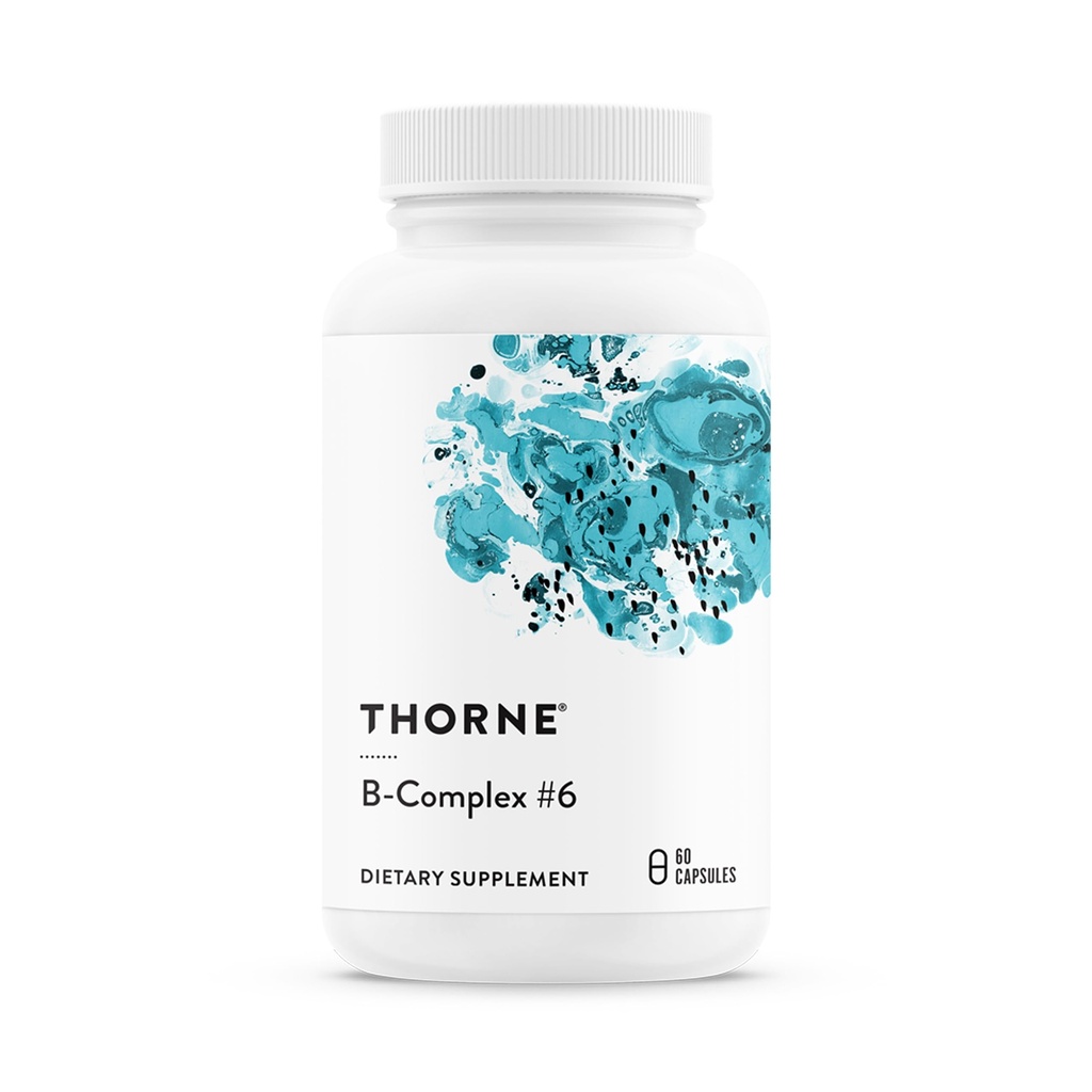 THORNE - B-Complex #6 - 具有活性形式基本B-维生素和额外B6-60的维生素B复合体