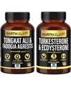 Earth Elixir Fadogia Agrestis 600mg 和 Tongkat Ali 500mg + Turkesterone 100mmg 和 Ecdysterone 1000mg 补充剂(180 Capsules)