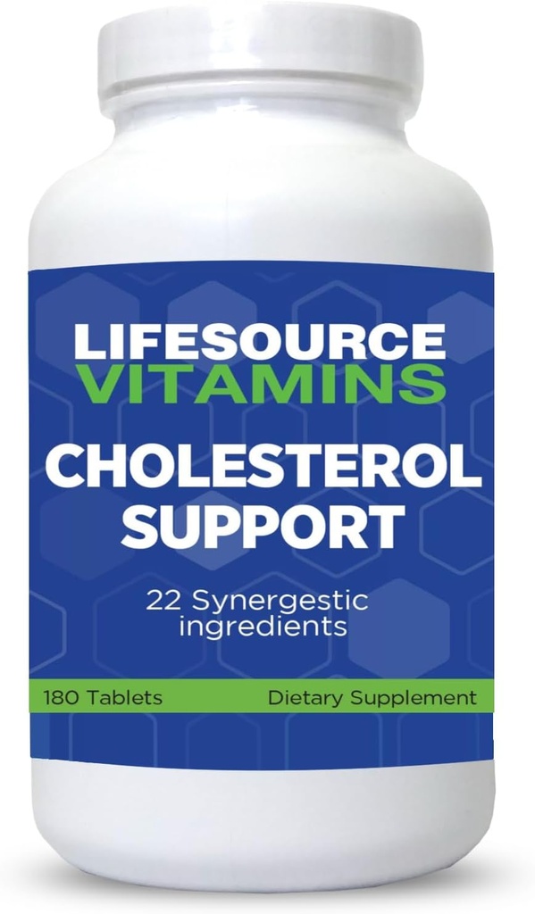 生命来源 胆固醇支持 - 28 所有天然协同材料 - 胆固醇和Triglyceride 降低支持 这可以改善心脏和心血管健康(180块)