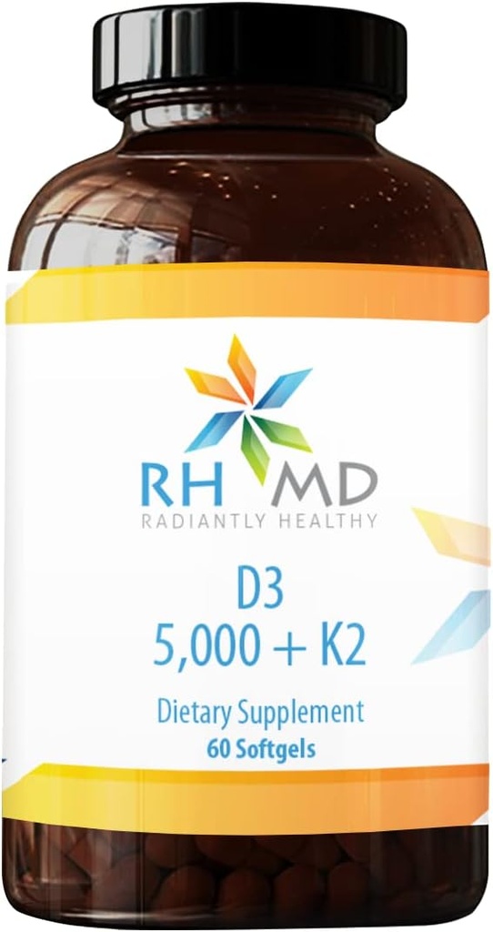 RHMD D35,000 + K2 饮食补充剂(60软胶)