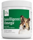 Terry自然智能Omega - 用于心脏,脑和眼部健康的狗健康用品 - 用于宠物护理的宠物用品 - 用于狗的心脏,脑和眼部支持 - 60 Soft Chews
