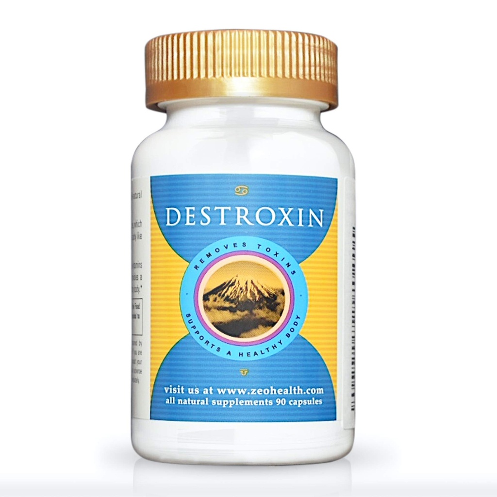 DESTROXIN → Zeolite Capsules with B-12 and Calcium (90 Counter) → 自然支持细胞解毒,优化能量, & Upset Stomach Relief → Body Alkalinity & pH 增强器