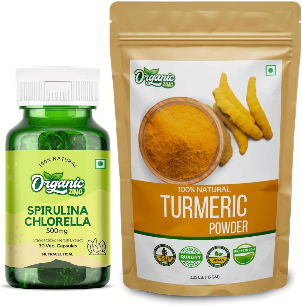 ORGANIC ZING 螺旋藻-30 Cap & Turmeric粉-115g