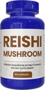 Reishi蘑菇90 Capsules,由双木,心脏健康,优质睡眠(100%有机,Vegan,Non-GMO)制作的Immune系统支持与防御的Potent蘑菇补充品.