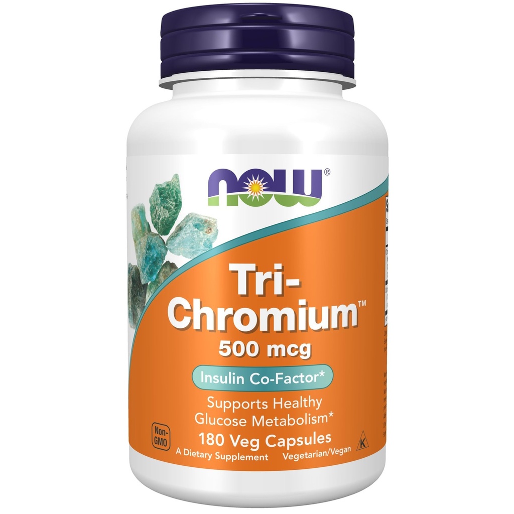 Now Foods Supplements,Tri-CromiumTM 500 mcg with Cinnamon, Insulin Co-Factor *,180 Veg Capsules (英语).
