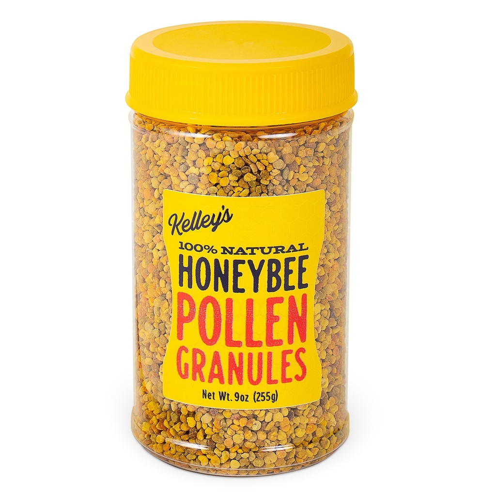 Kelley的Bee Pollen,9 oz – 100% Raw Bee Pollen Granules,Go Texan 认证 – 自然保有维生素,酶,氨基酸和蛋白质 – Gluten Free, N-GMO, Paleo & Keto Friendly