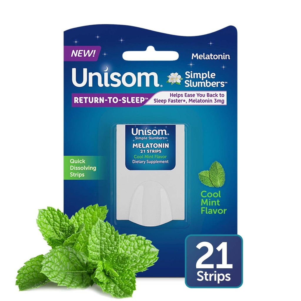 Unisom 简单睡衣 21-Count 21-Count, Melatonin 3mg, Cool Mint
