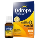 Ddrops 成人 2000IU 180 Ddrops - 液体维生素D3补充剂,支持强骨和免疫系统