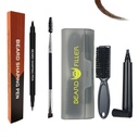 Hysotok Beard Peard Filler for Men, Hysotok Beard Peard Filling Pen Kit, WaterProf Sweat Prof Long lasting Beard Filler Pen, 双端胡子刷用于Men Mustache 修剪毛发(深棕色)
