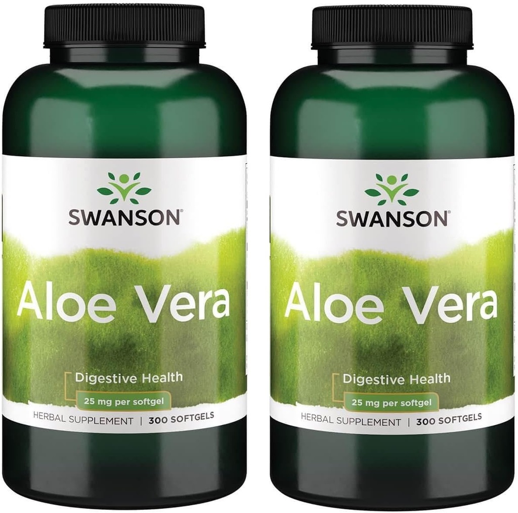 Swanson Aloe Vera 25 毫克 300 Sgels(2包)